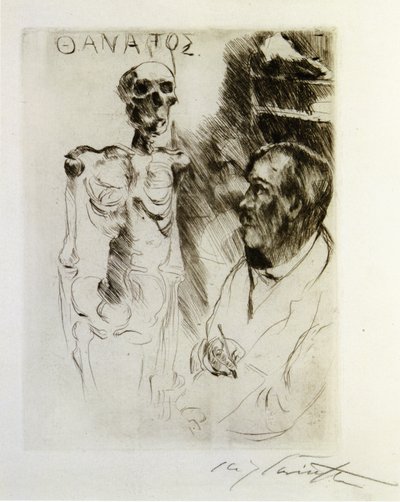 The Artist and Death by Lovis Corinth